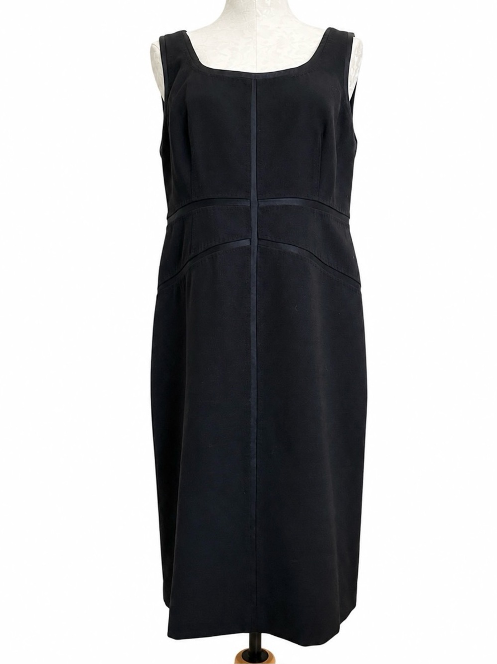 Tory Burch Black Wool Blend Sheath Dress Size 14